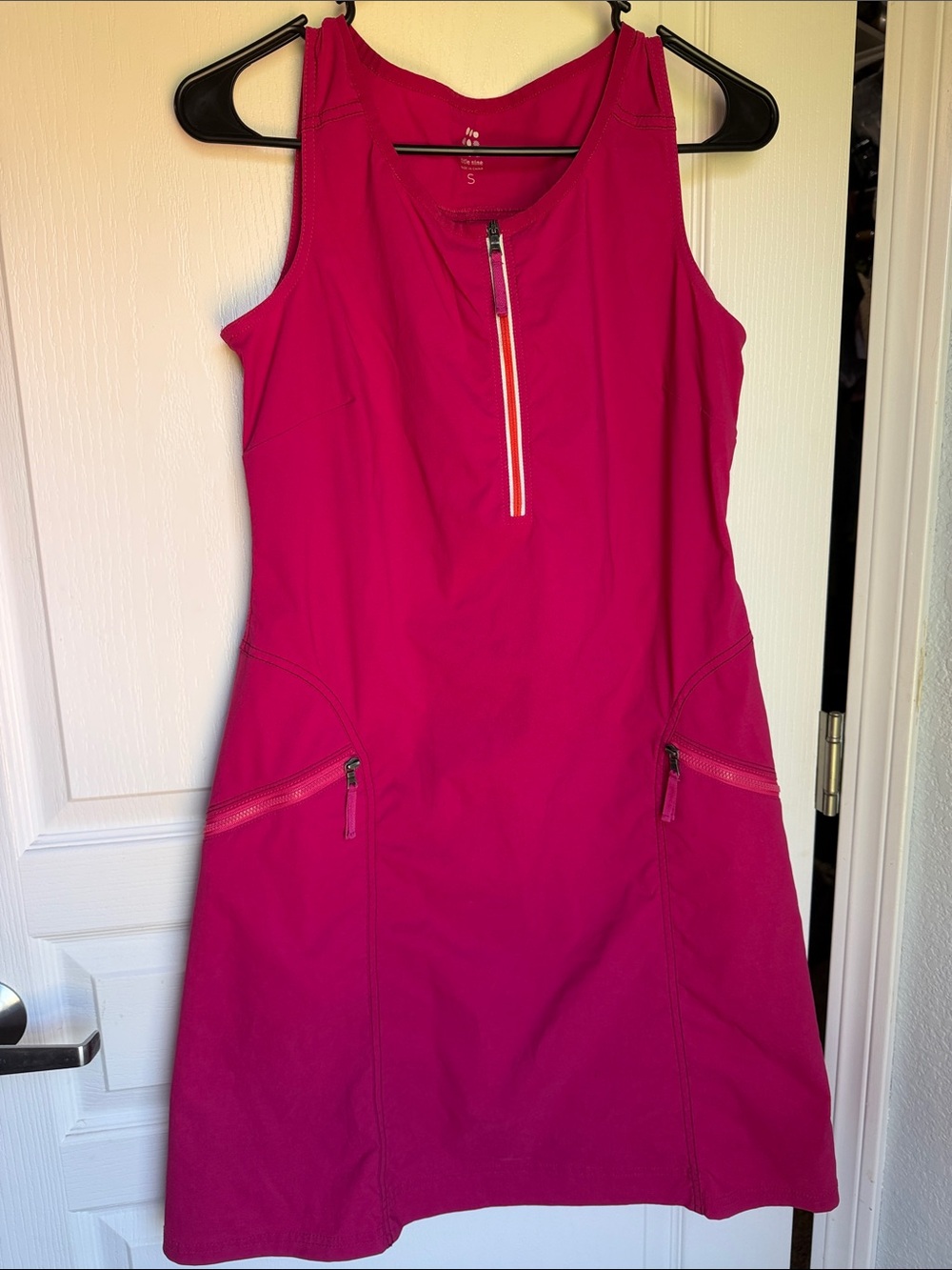 Title nine Hot Pink Sleeveless Zip-Front Sport Mini Dress